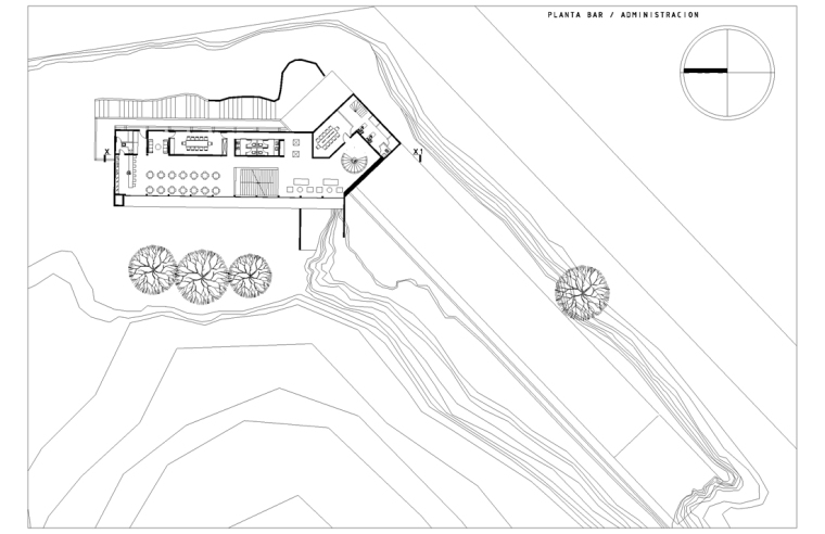 Arrebol Patagonia 智利酒店-酒吧平面图 bar level plan-Arrebol Patagonia 智利酒店第21张图片