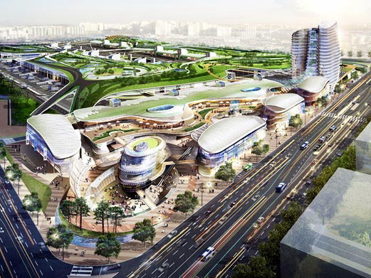 绿色屋顶商业中心-商业建筑案例-筑龙建筑设计论坛