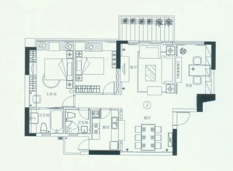 居室设计--佳大银湾新贵族欧式样板房第12张图片