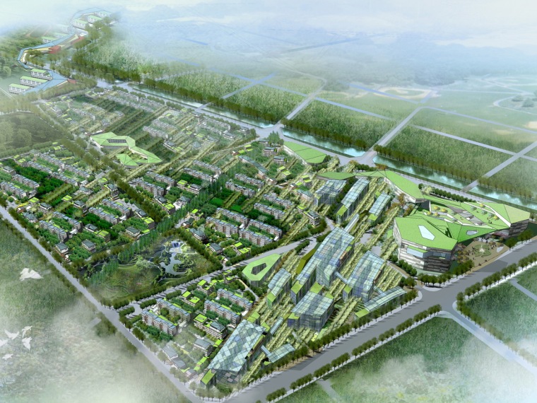 北京温榆生态商务园资料下载-廊坊万庄可持续生态城