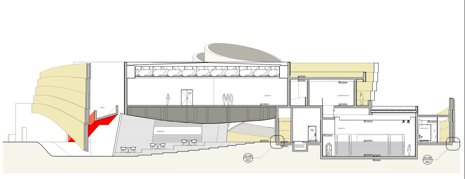 剖面图03 section 03-以色列holon市新设计博物馆第31张图片