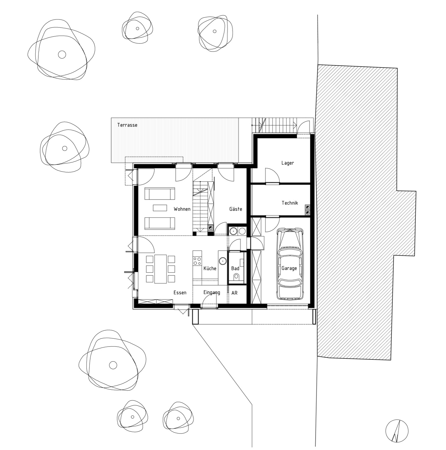 底层平面图 ground floor plan