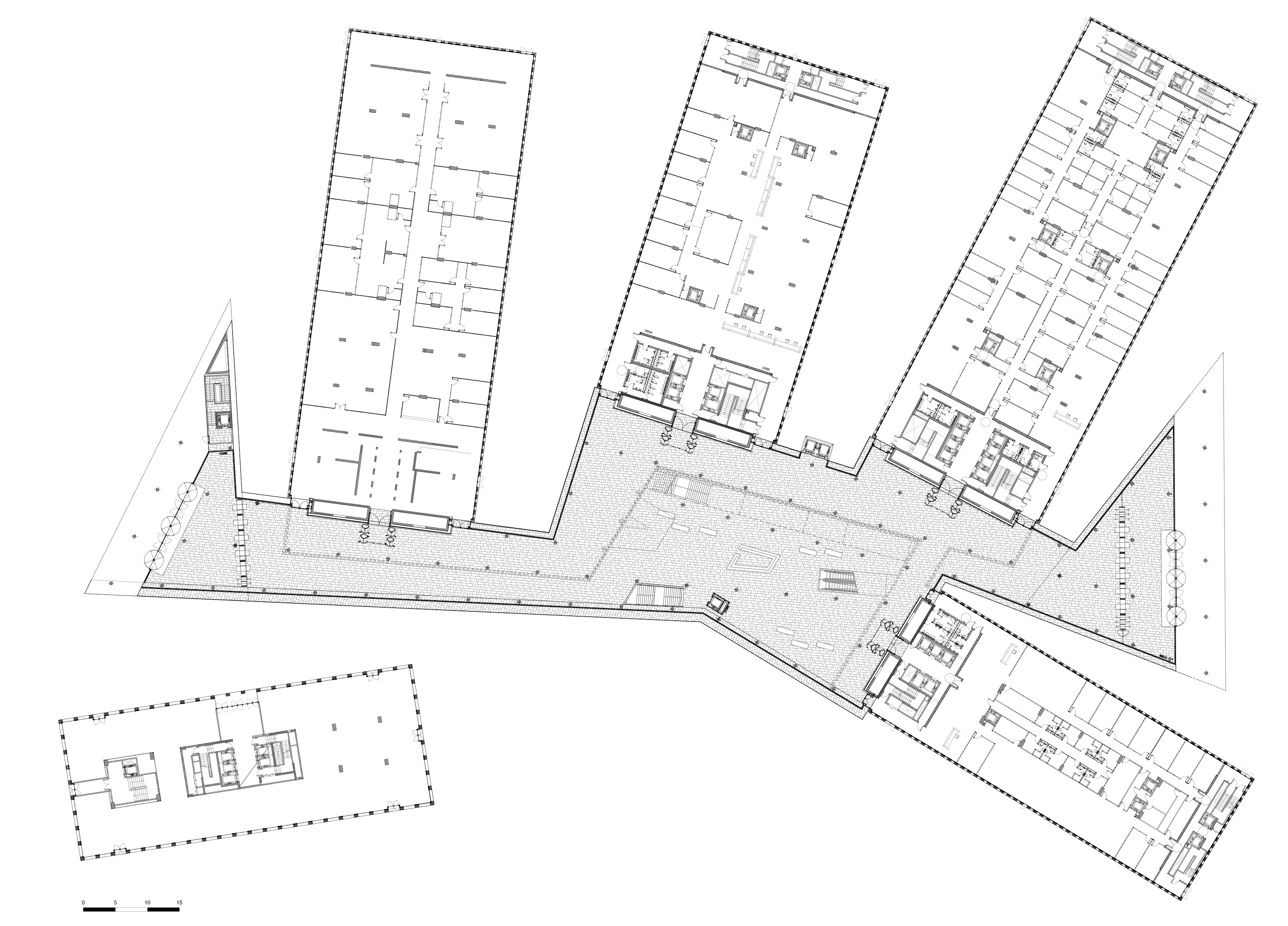 中庭平面图 atrium plan-巴塞罗那司法城第32张图片