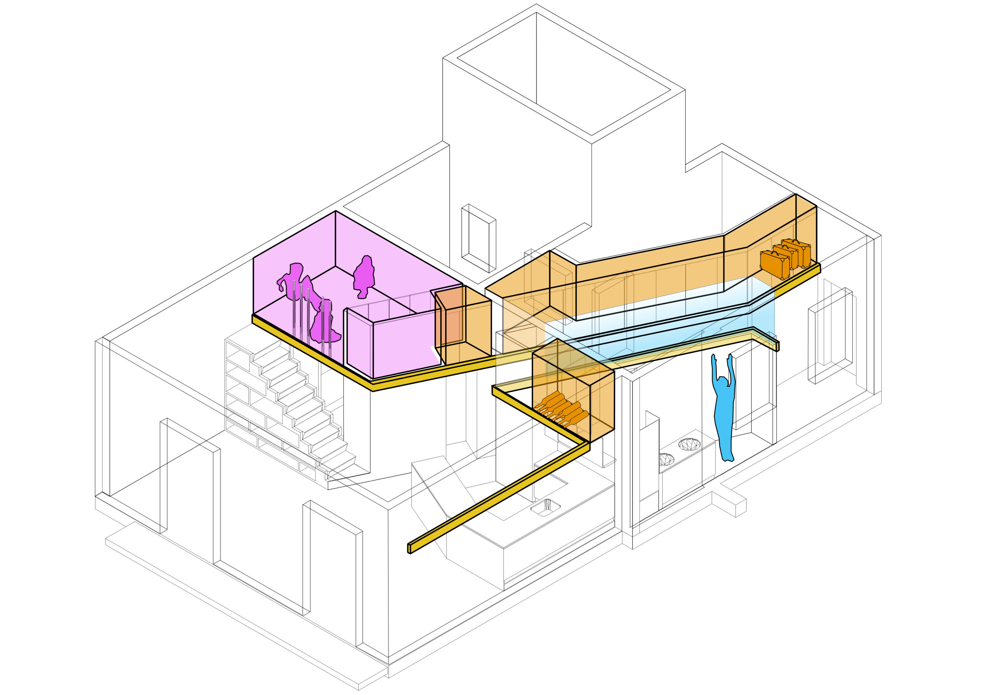 轴测图 isometric view-santpere47住宅改造项目第25张图片