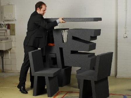 su模型石桌椅资料下载-移动方便的组合办公桌椅