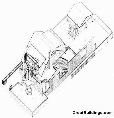 建筑师弗兰克&#8226;盖瑞的住宅-轴测图 Axonometric-建筑师弗兰克•盖瑞的住宅第22张图片