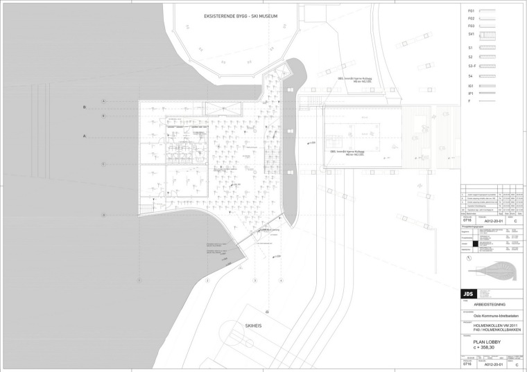 门厅平面图 lobby plan-新贺美科伦滑雪跳台第12张图片