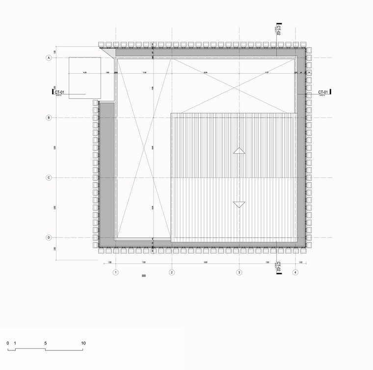 屋顶平面图 roof plan-阿戈斯水泥厂的发电大楼第17张图片