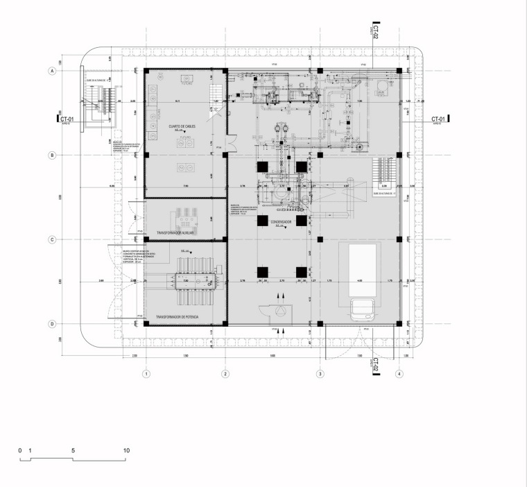 一层平面图 first floor plan-阿戈斯水泥厂的发电大楼第23张图片