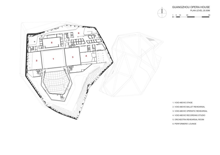 六层平面图 fifth floor plan-广州歌剧院第47张图片