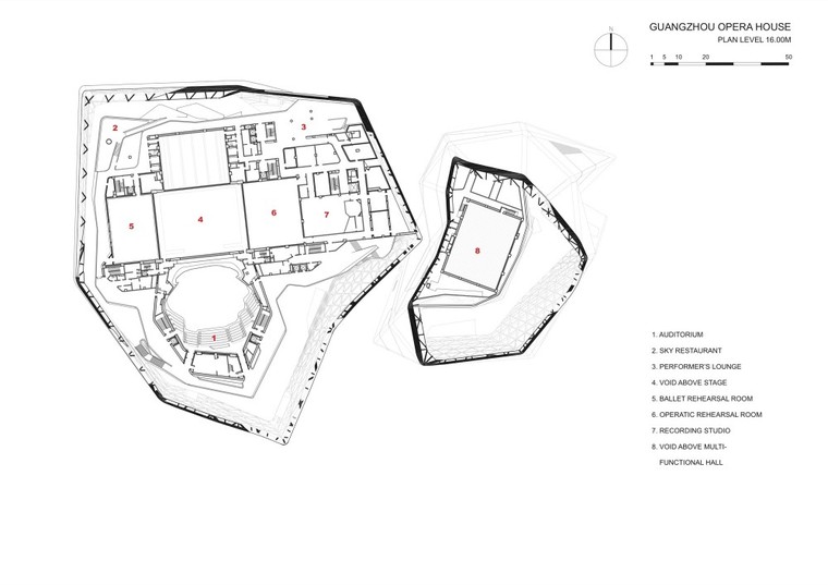 五层平面图 fourth floor plan-广州歌剧院第56张图片