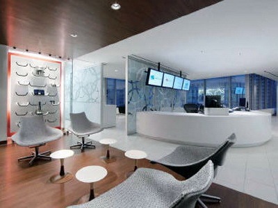 强调色办公空间设计资料下载-Air miles 总部办公空间