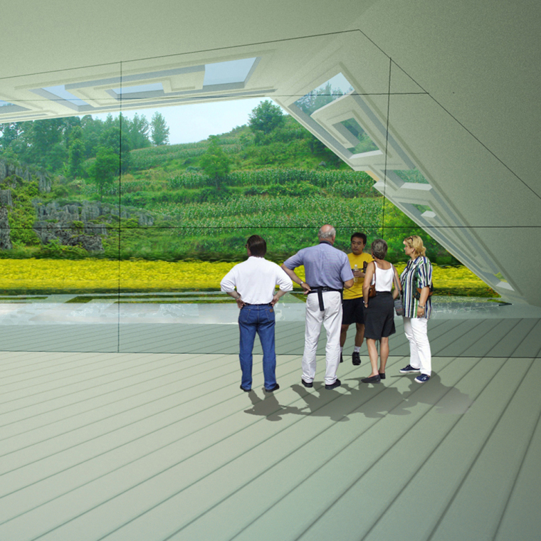 博物馆石林对景观景窗-贵州思南石林旅游服务区修建性详细规划第5张图片