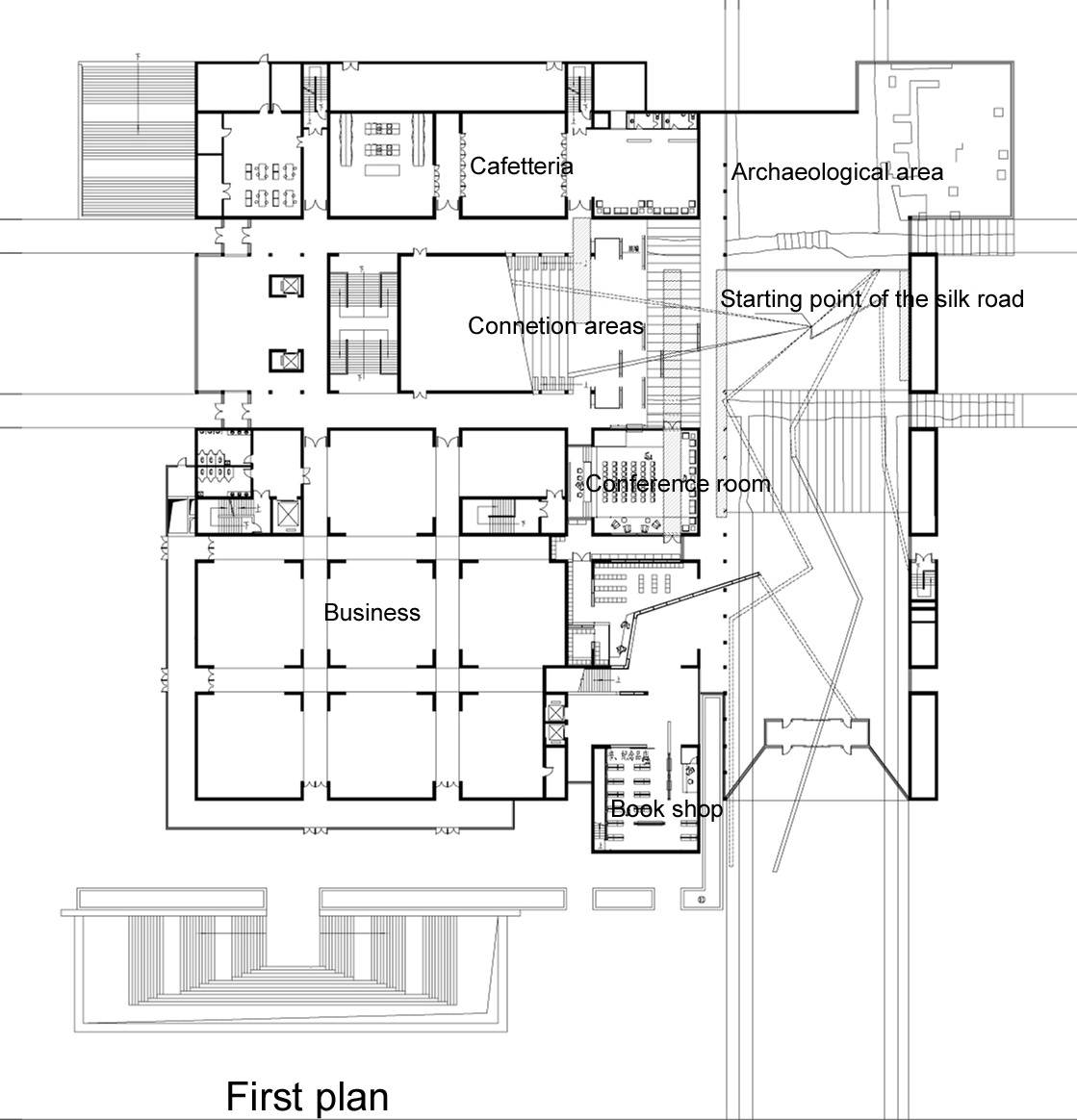 一層平面圖 first plan-大唐西市博物館第28張圖片