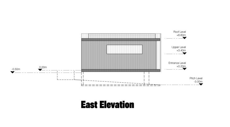 东立面图 east elevations-索韦托足球训练中心第21张图片