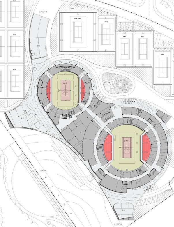 平面设计中，由于本项目用地紧张-网球中心演示第23张图片