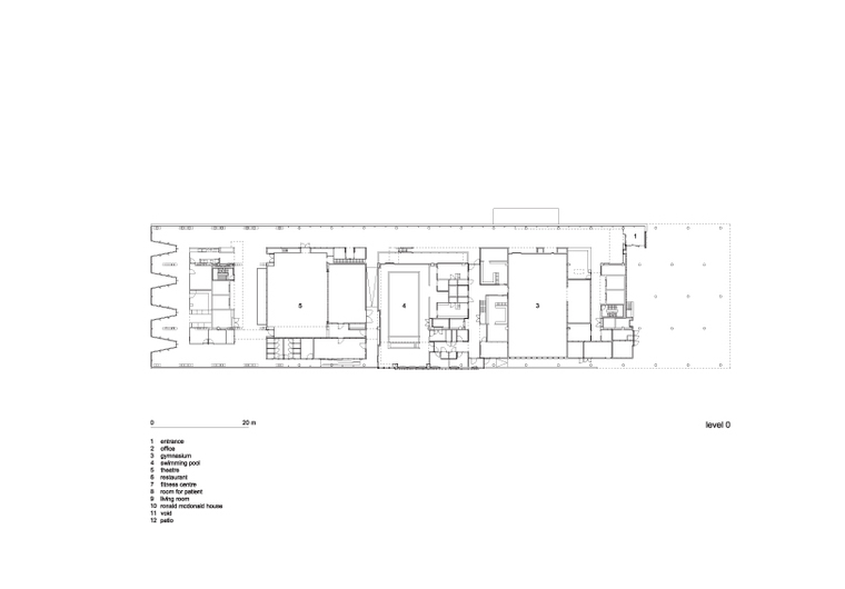 Groot Klimmendaal康复中心-0层平面图 level 0 floor plan-Groot Klimmendaal康复中心第9张图片