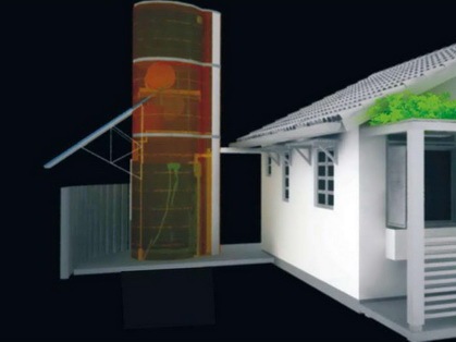 雨水收集回用处理系统资料下载-巴西佛罗里亚诺波利斯太阳能热水和雨水塔
