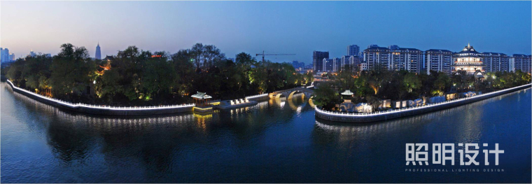 北塘河滨水景观规划设计资料下载-常州三河三园景观照明设计