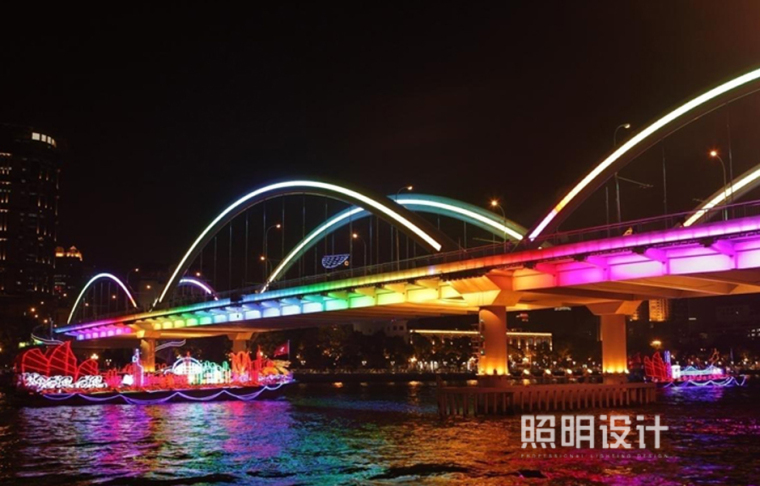 珠江城照明设计资料下载-迎亚运跨珠江桥体照明工程