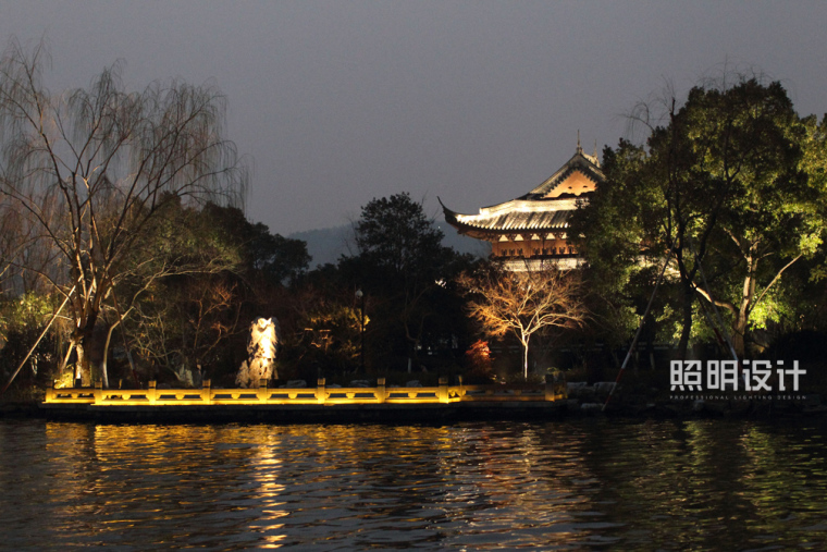 杭州西湖景区资料下载-湖中两岛夜景照明设计