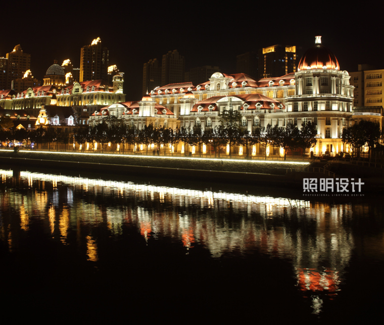 天津市奥式商务公园工程——夜景灯光亮化工程_1