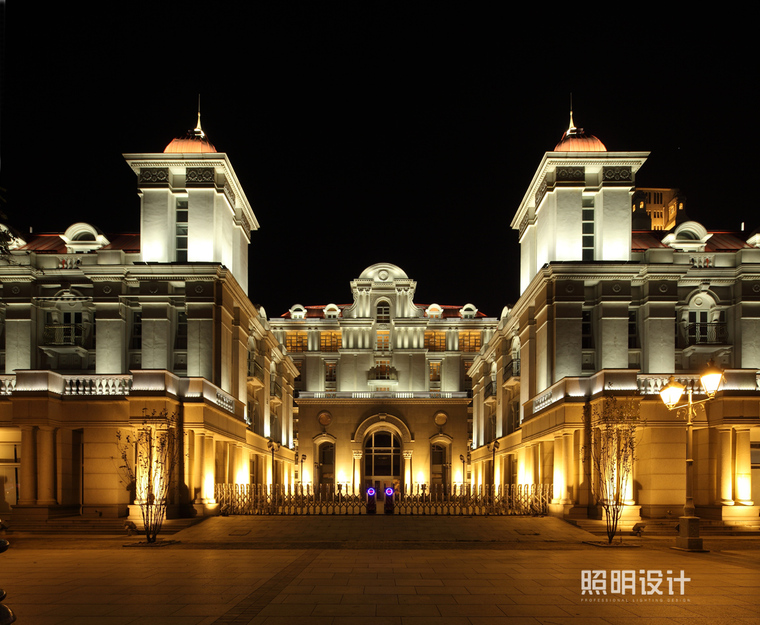 天津市奥式商务公园工程——夜景灯光亮化工程_4