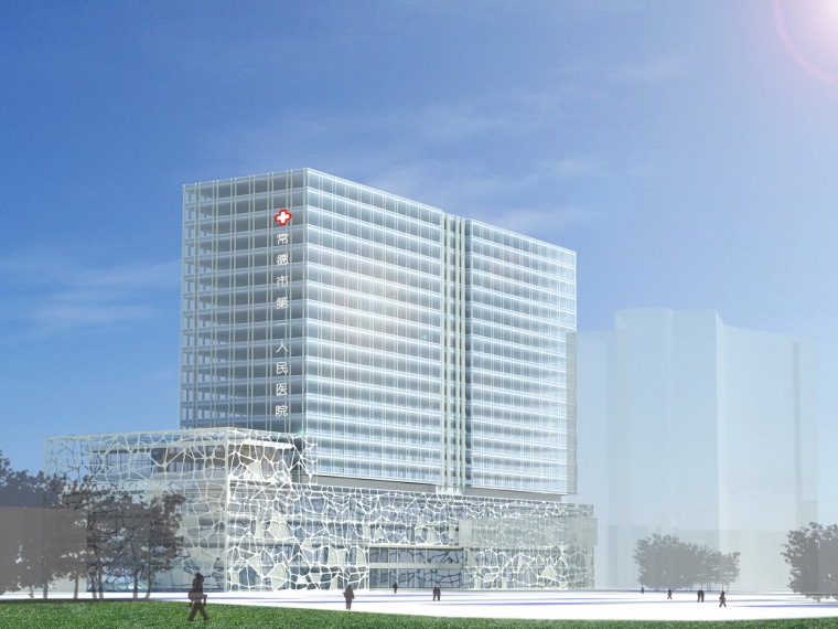 医院概念性设计方案文本资料下载-湖南省常德市第一人民医院新住院大楼