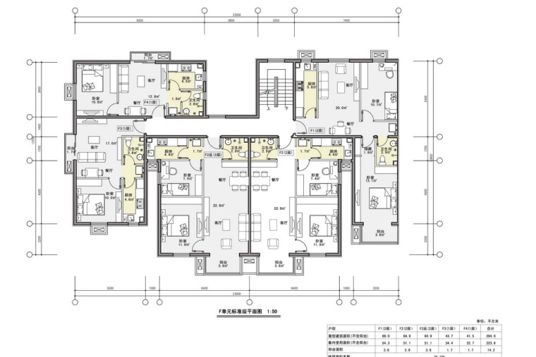 24-F单元户型图-长辛店老镇西区保障性住房第16张图片