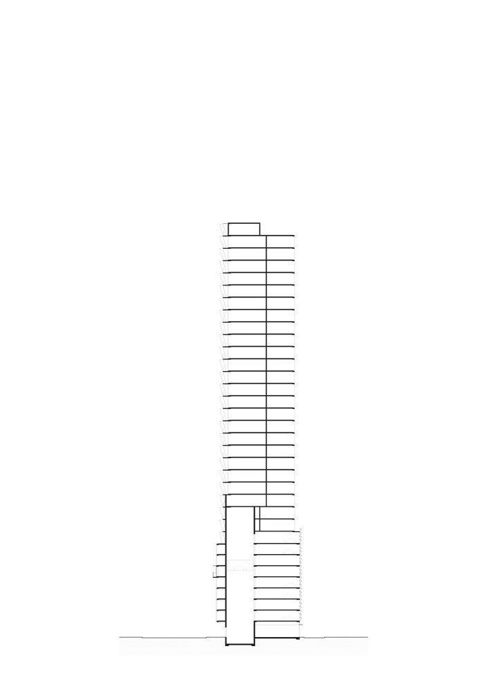 剖面图 Section-A’Beckett大厦第13张图片