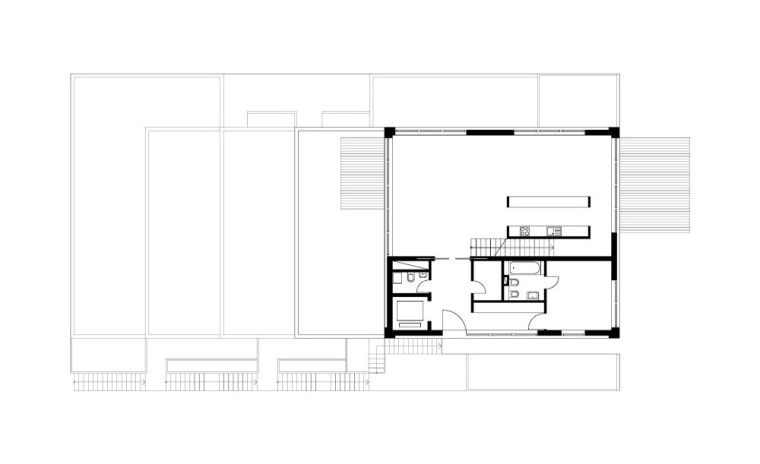 五层平面图 Fourth Floor Plan-阶梯住宅第21张图片