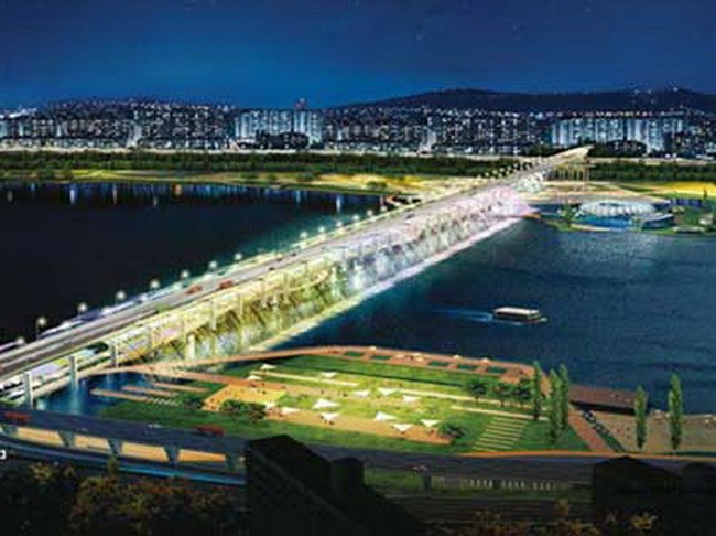 匈牙利首都布达佩斯大桥资料下载-韩国喷泉大桥