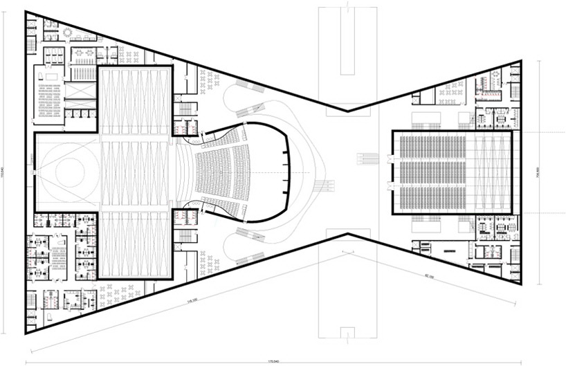 四层平面图 floor plan level 3