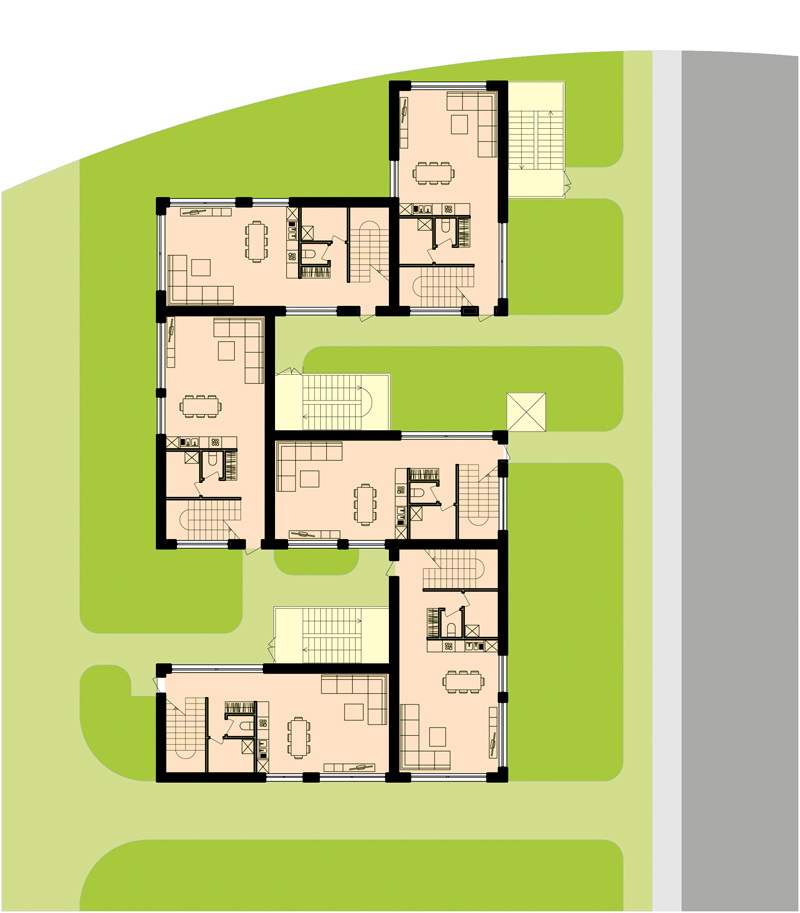 联排住宅平面图01 townhouses fl