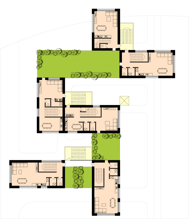 联排住宅平面图03 townhouses fl