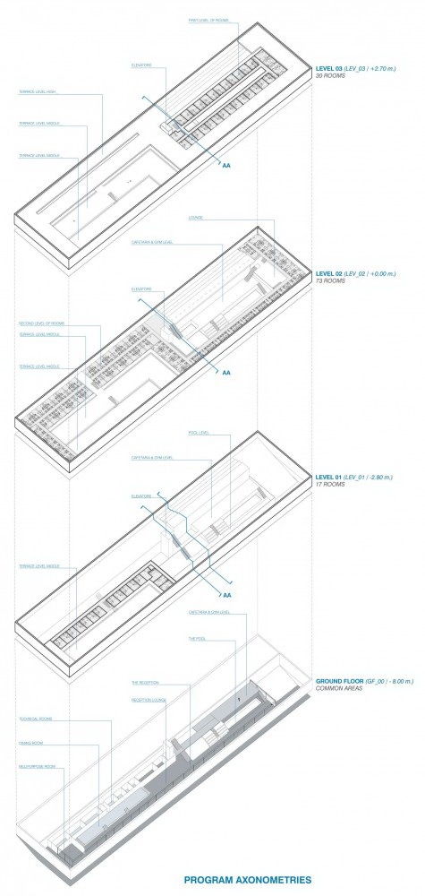 轴测图 axonometric-阿尔玛酒店设计方案第20张图片