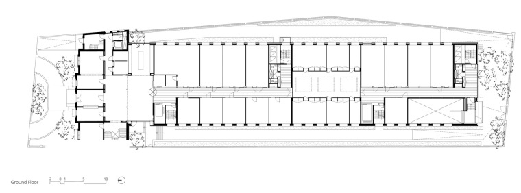 首层平面图 ground floor plan-工作室建筑第15张图片