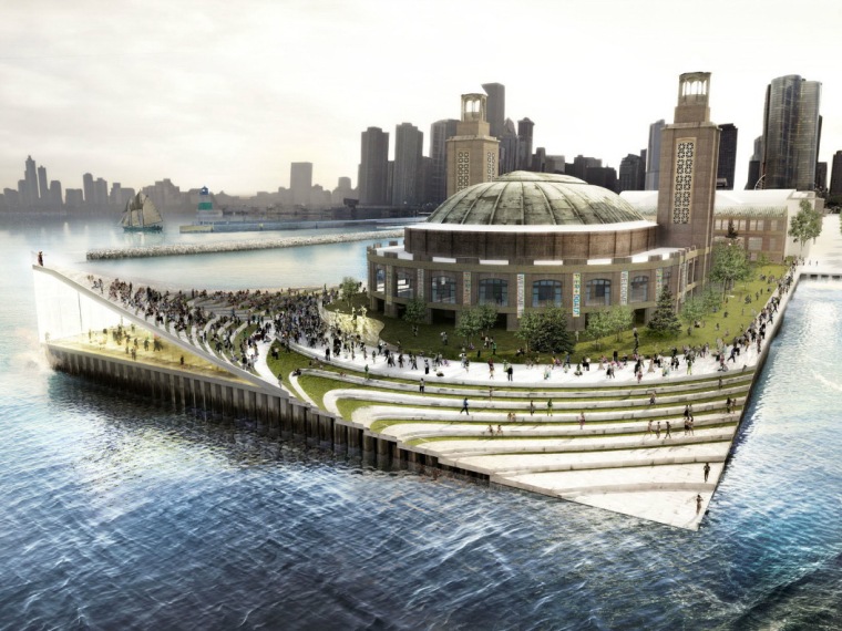码头设计竞赛资料下载-芝加哥海军码头重建项目