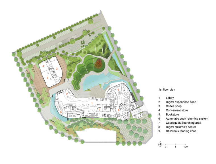 一层平面图 1st floor plan-台中数位图书馆第10张图片