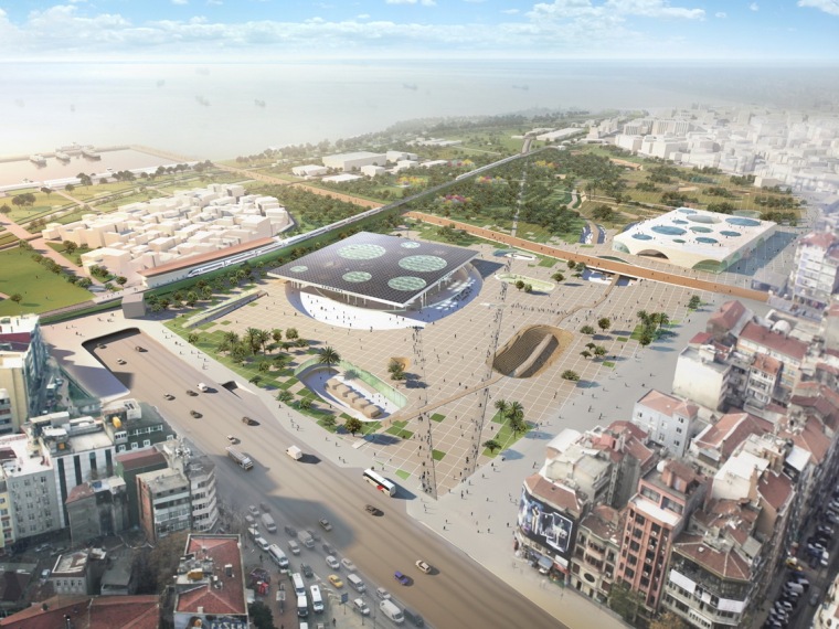 城市垃圾转运站设计方案资料下载-Yenikap1转运站和考古公园