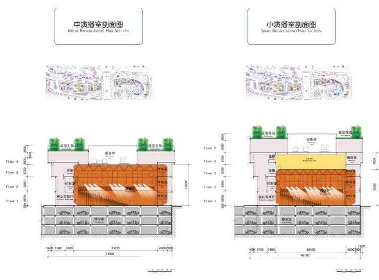 剖面图 01 section 01-安徽广播电视中心第11张图片