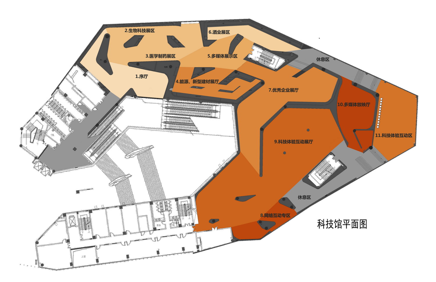 通化市科技文化中心——科技館室內設計