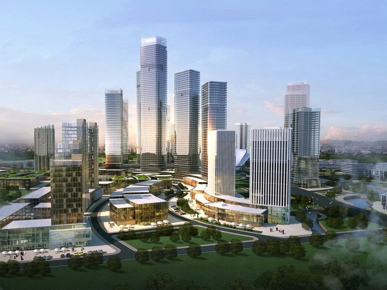 山东高新技术产业开发区资料下载-青岛高新区城市空间形态及建筑主体风格专题