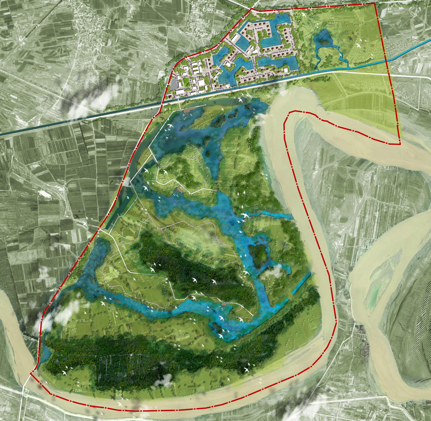 元亩塘湿地公园规划图图片