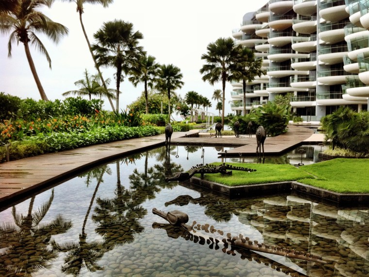 公寓居住区景观资料下载-新加坡高档公寓居住区景观