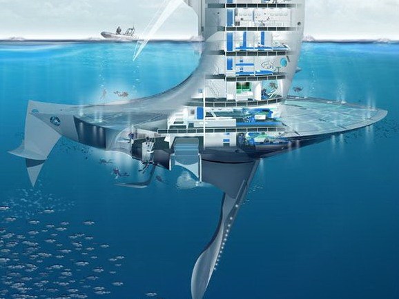深圳海洋主题餐厅设计资料下载-海洋摩天大楼概念设计