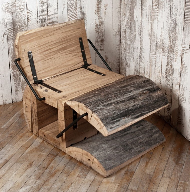 废木料折叠座椅第3张图片