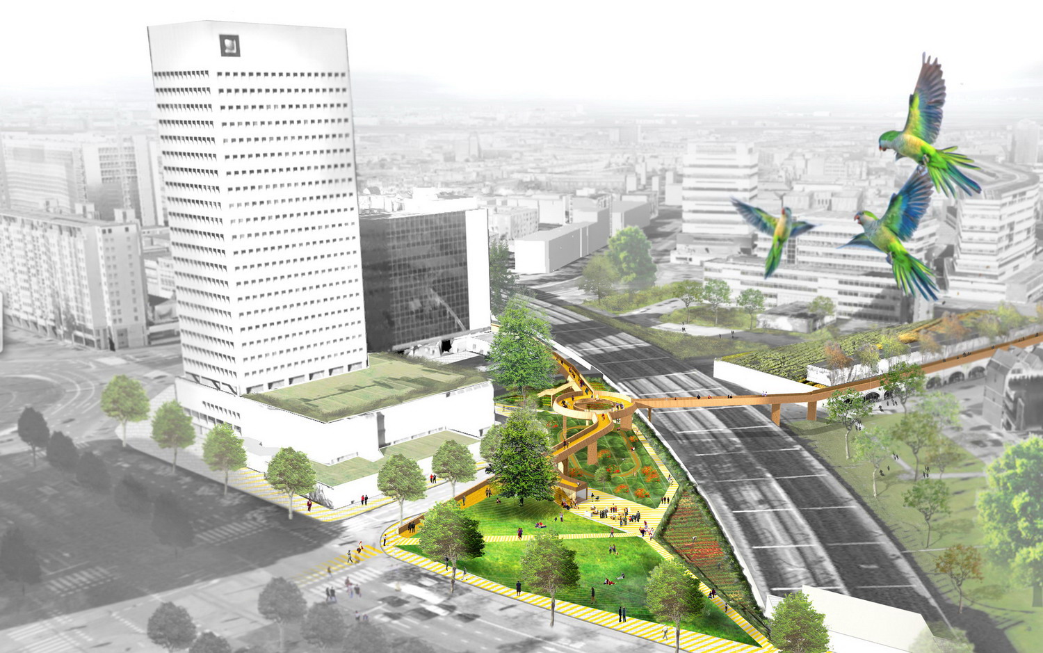 鹿特丹人行天桥-交通建筑案例-筑龙建筑设计论坛