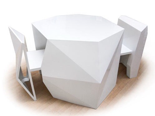 su室外椅子模型资料下载-椅子藏在桌子里，A-Cute的省空间妙招