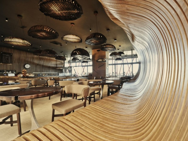 咖啡厅座椅平面图资料下载-科索沃弧形咖啡厅